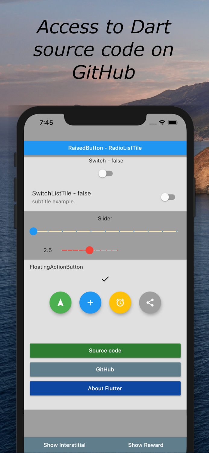 Mobile flutter widgets