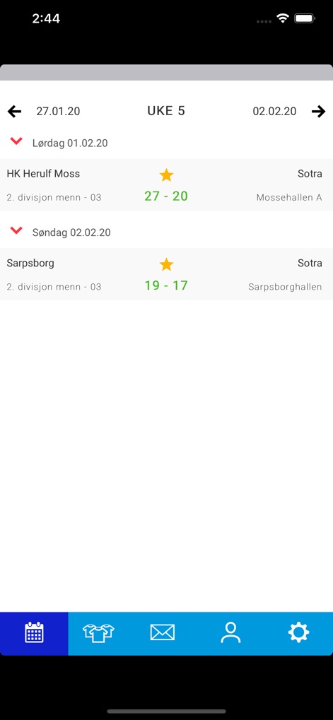 Min Håndball - min-handball-app-match-results