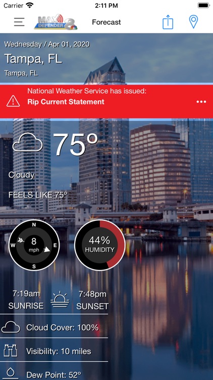 Max Defender 8 Weather App