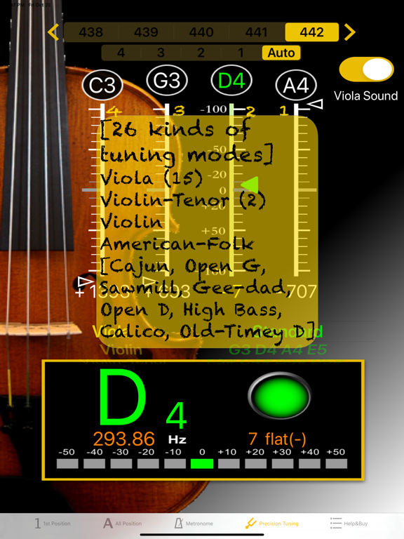 Viola Tuner - Pitch iPad screenshot 5 - Music app