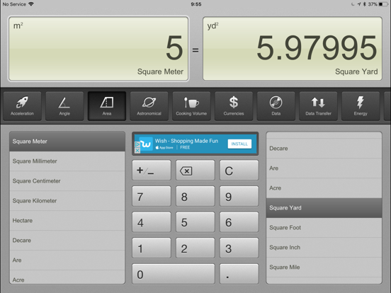 Converter: Units & Currencies iPad screenshot 2 - Utilities app