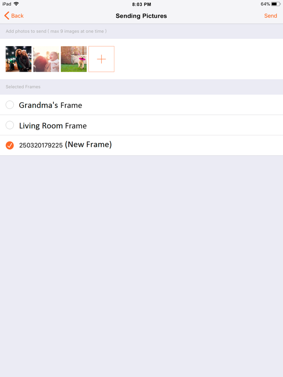 Polaroid Wi-Fi Photo Frame iPad screenshot
