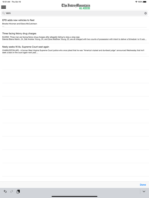 The Inter-Mountain Times iPad screenshot