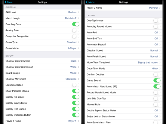 Backgammon NJ HD iPad app afbeelding 5