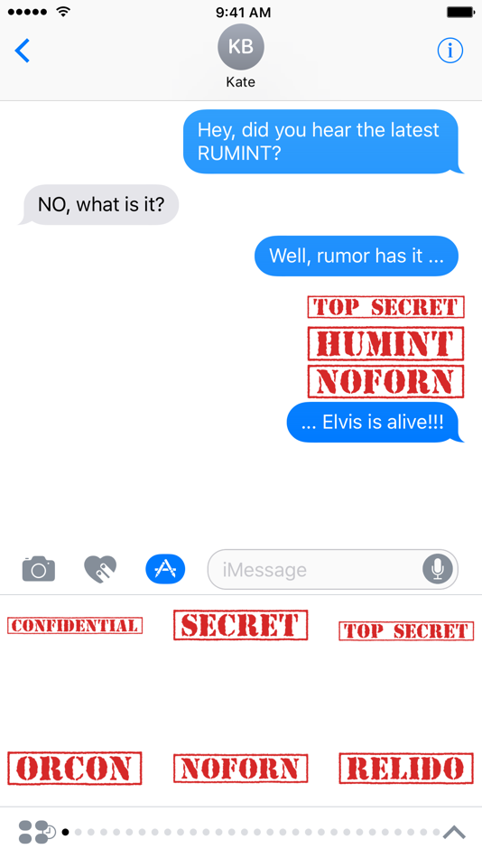 #1. Top Secret Stickers (iOS) 由: DEUCETEK LLC