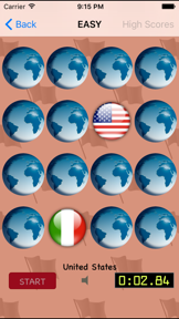 Flags Matching Game 2 screenshot