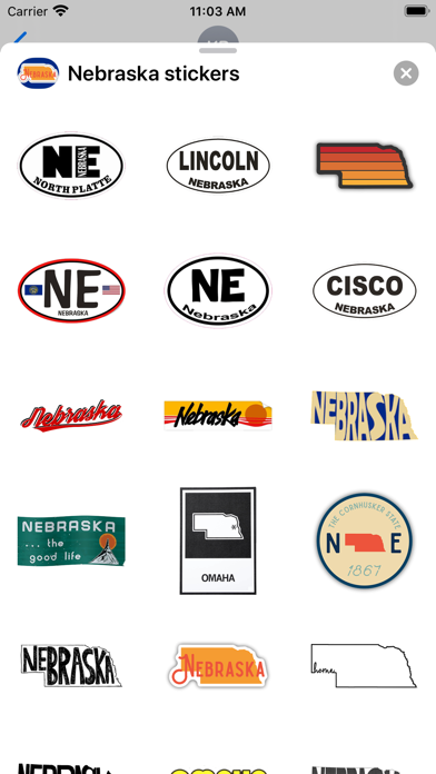 Screenshot #1 pour Nebraska emoji - USA stickers