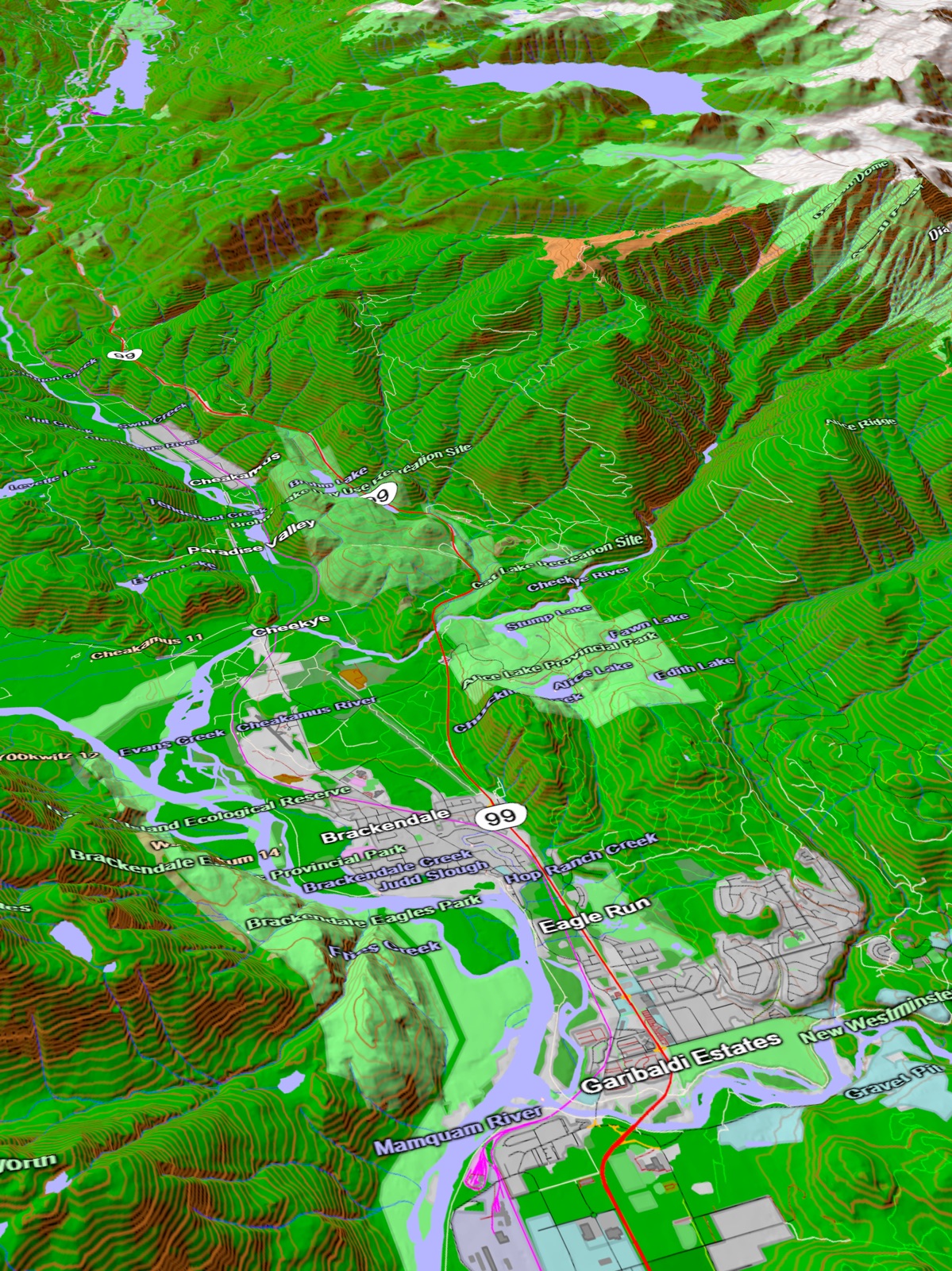 Scenic Map Western Canada ipad screenshot 4