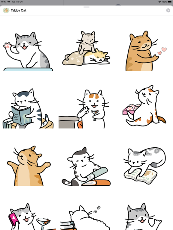 Tabby Cat Animated Stickers