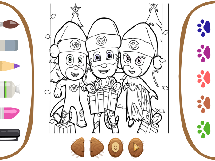 PJ Hereos Coloring dream house