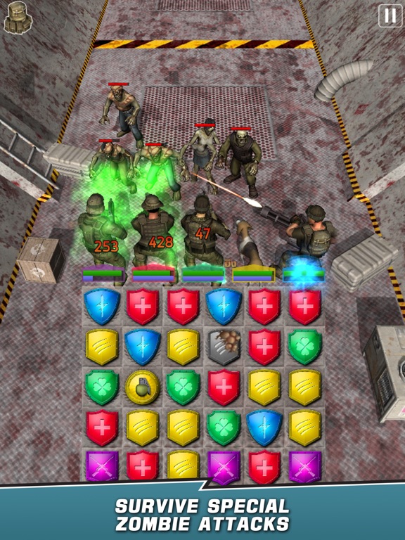Screenshot #5 pour VDV Match 3 RPG: Zombies!