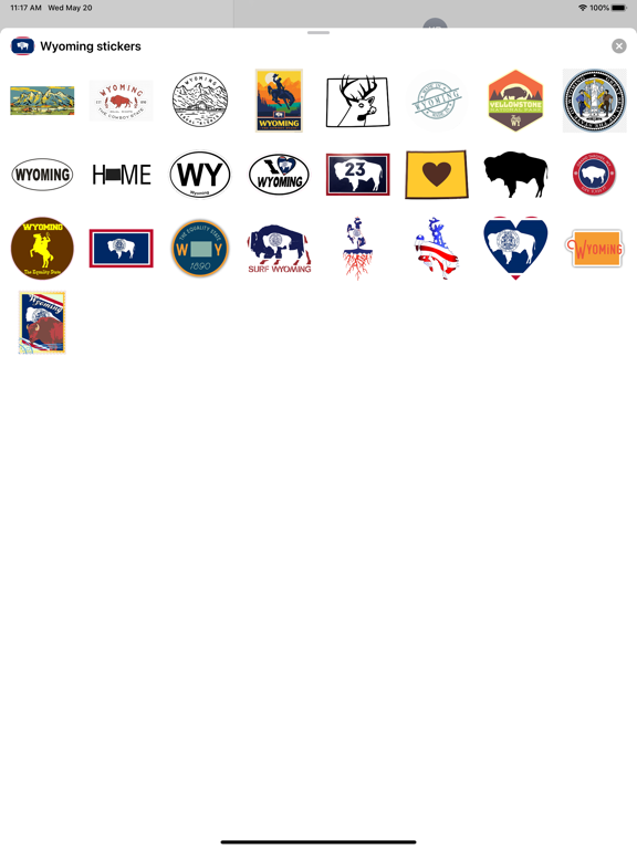 Wyoming emoji - USA stickers iPad screenshot