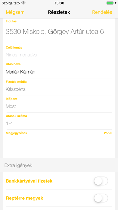 Screenshot #2 pour NonStop Taxi Miskolc