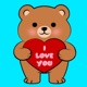 Dancing Love Bears Animated app icon - Stickers app for iPhone