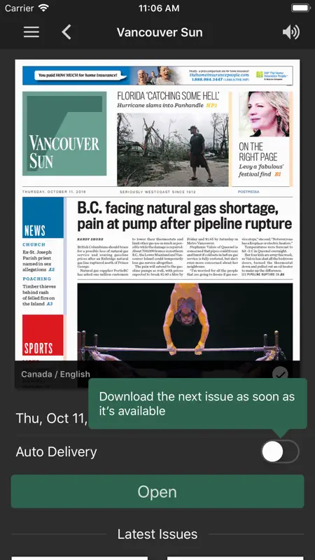 The Vancouver Sun ePaper screenshot 2 of 3
