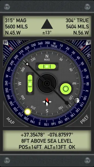 Capture d'écran de Pro Compass sur iPhone 2