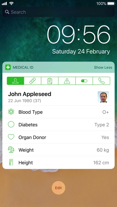 Medical ID Record screenshot1