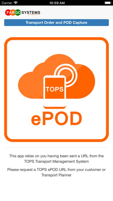 TOPS ePOD Screenshot