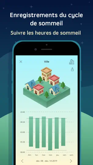 Capture d'écran de SleepTown sur iPhone 7