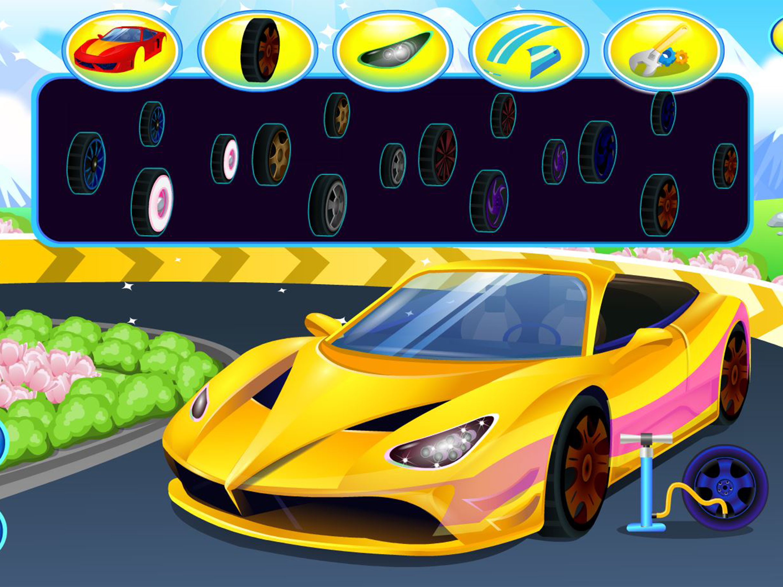 Sports car wash - car care