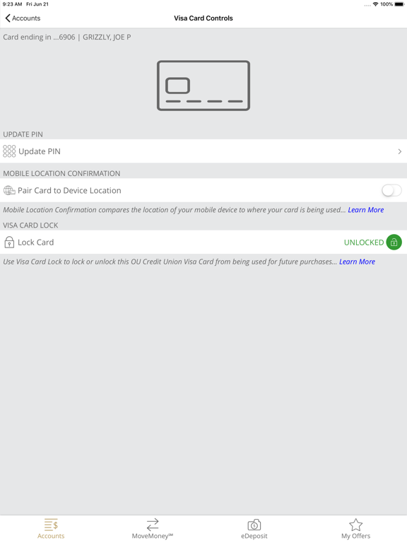 OUCU Mobile iPad screenshot