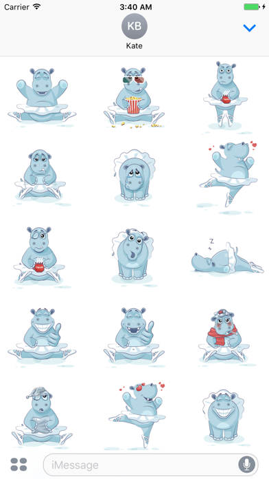 Screenshot #1 pour Sticker Me: Happy Hippo Lady
