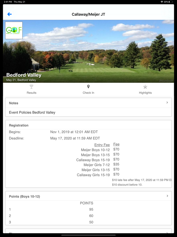 Callaway/Meijer - G.O.L.F iPad screenshot