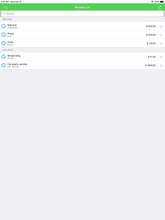 Receipt Wallet iPad screenshot 4 - Finance app