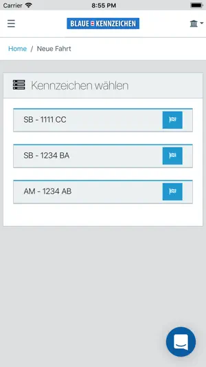 Blaue Kennzeichen screenshot 1