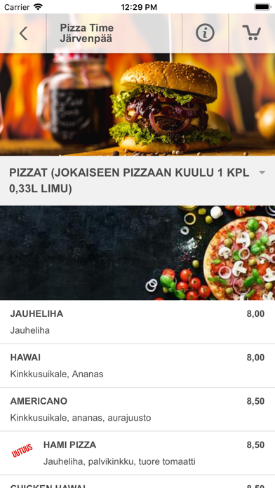 Pizza Time Ravintolat Screenshot
