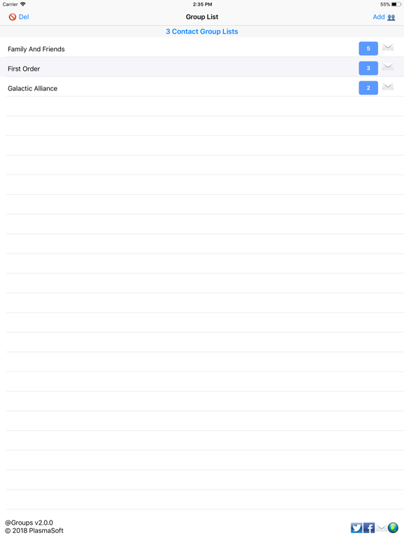 Screenshot #1 for Groups - EmailGroups