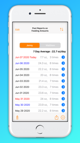 Simple Baby Feeding Log screenshot
