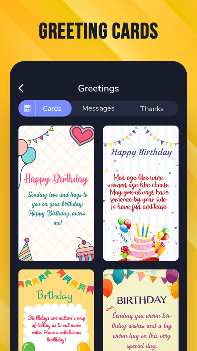 Screenshot #3 pour Happy Birthday Wishes & Cards