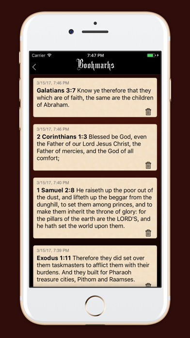 KJV Bible Version & Apocrypha Screenshot