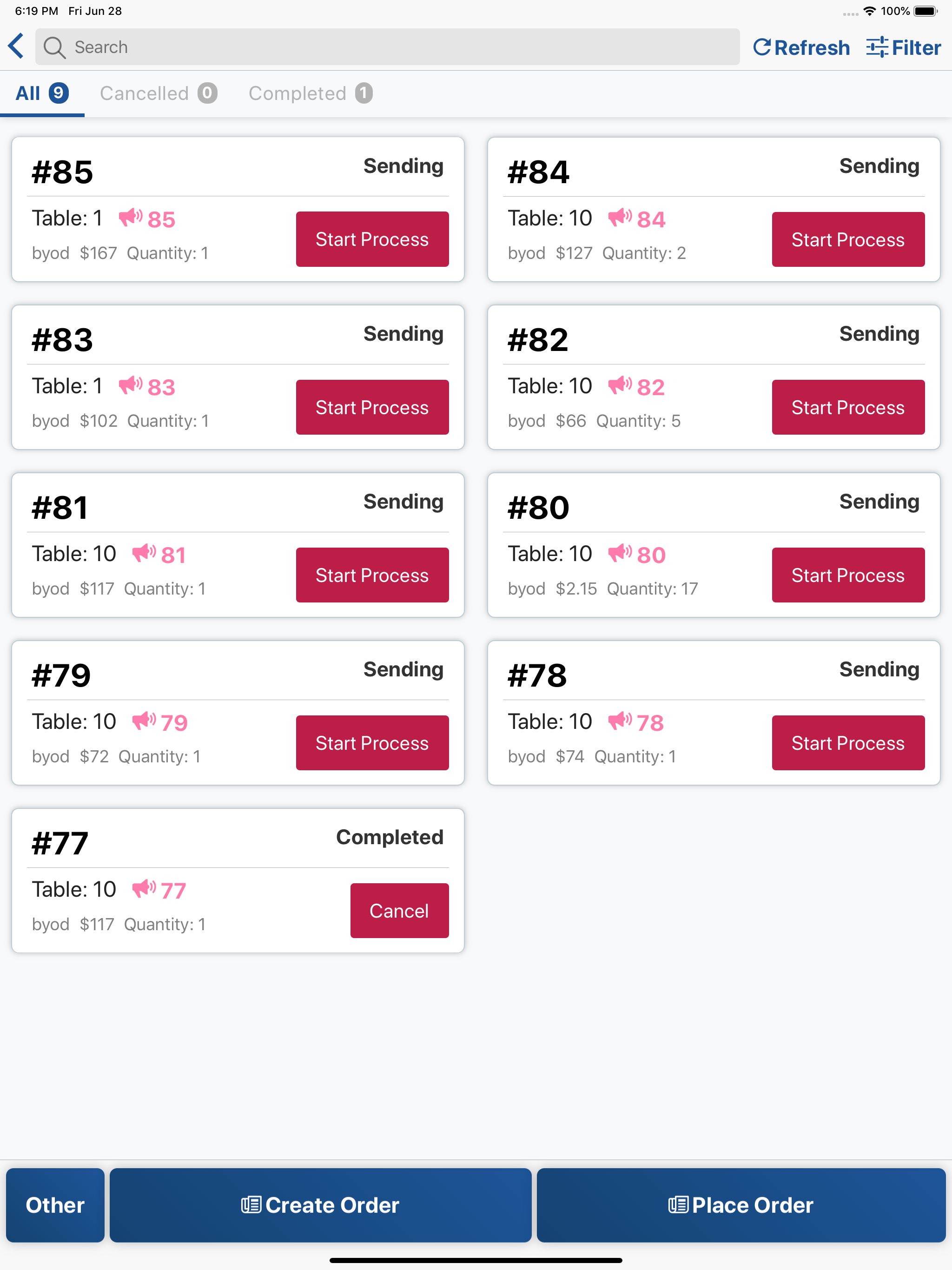 Order.Place Merchant App