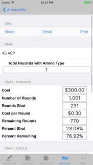 ammo inventory,price per round iphone screenshot 3