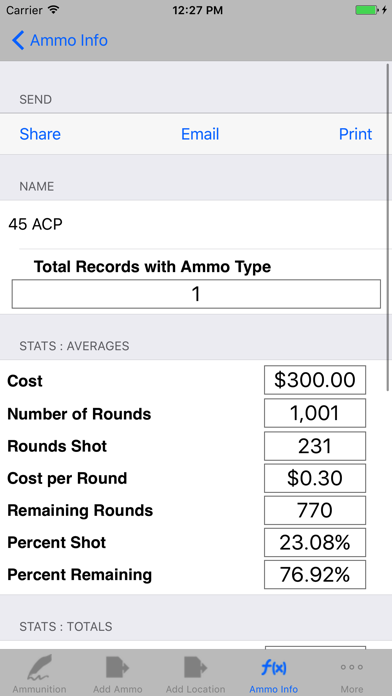 Ammo Inventory,Price per Round Screenshot