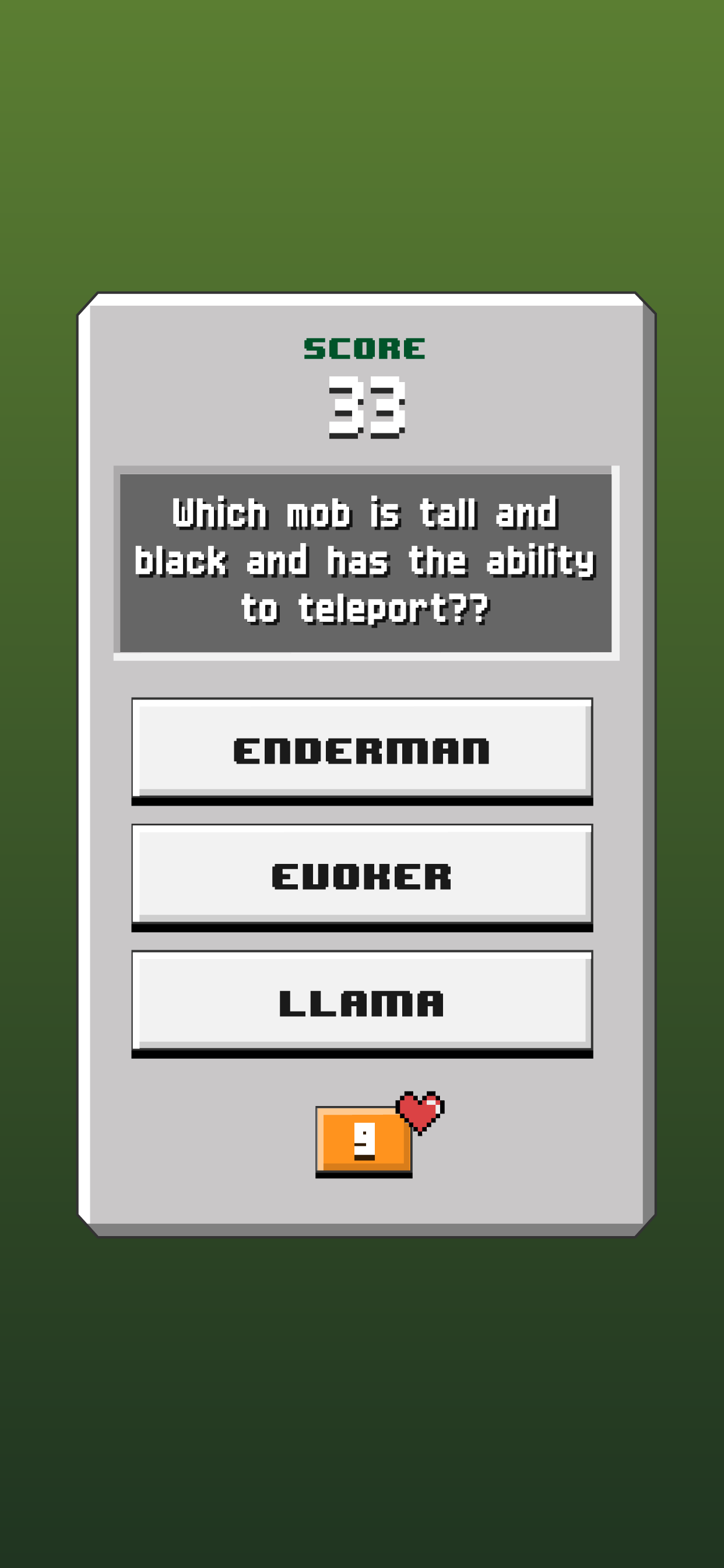 Quiz for Minecraft!