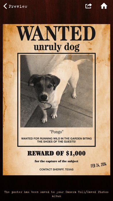 Wanted Poster Pro Screenshot