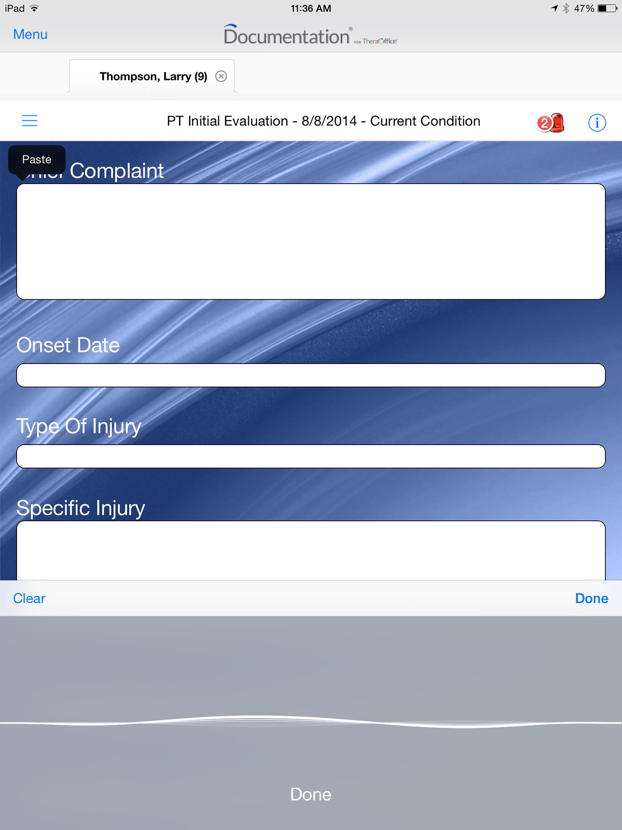 TheraOffice™ Documentation screenshot 5