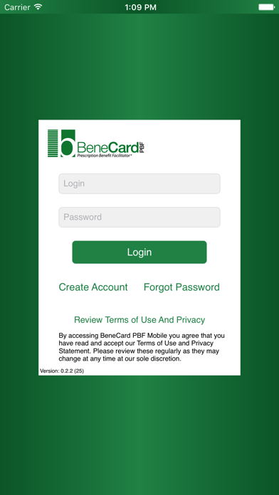BeneCard PBF Screenshot