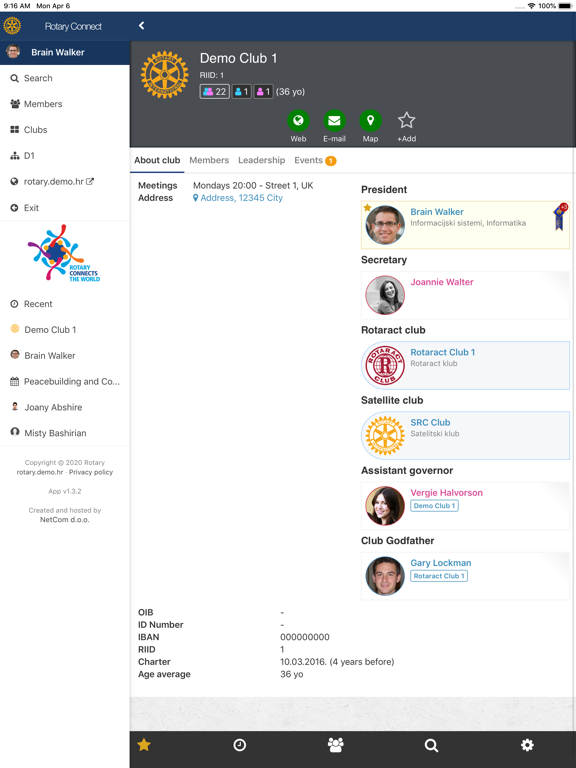 Rotary Connect iPad screenshot 4 - Reference app
