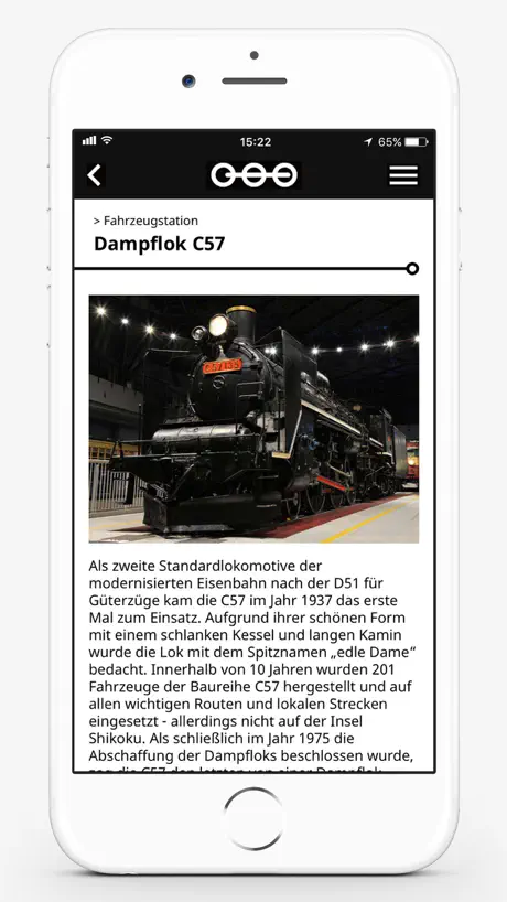 App des Eisenbahnmuseums