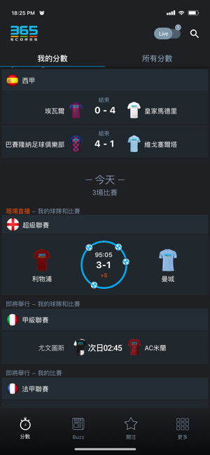365Scores – 現場比分和體育新聞