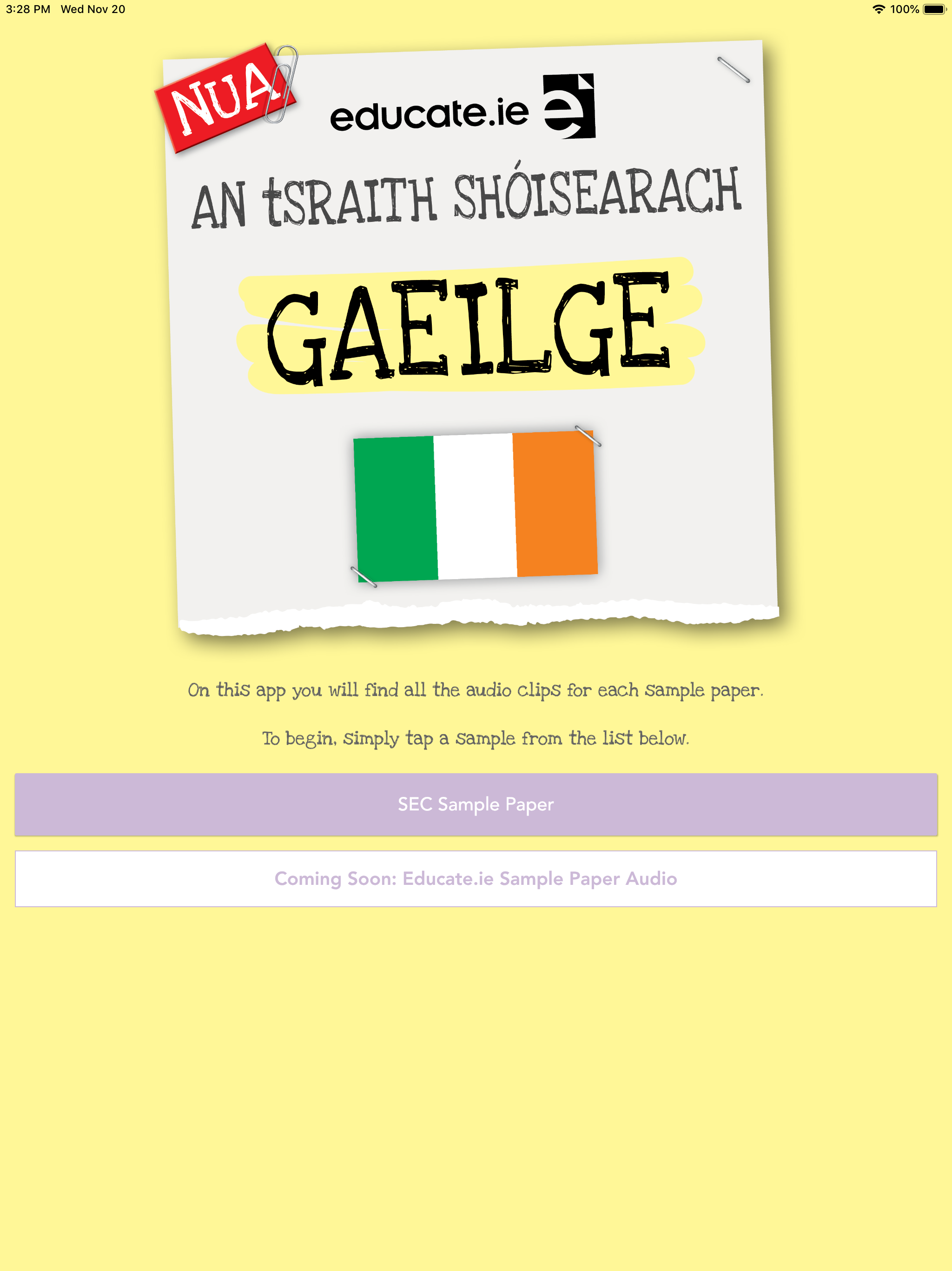 Educate.ie Gaeilge Exam Audio