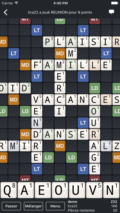 Screenshot #1 pour Wordfeud