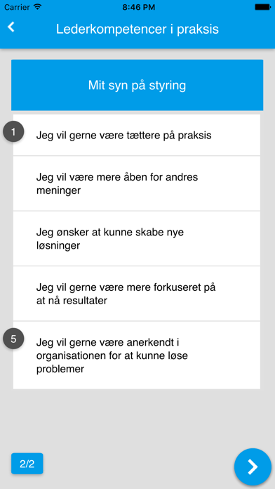 Lederkompetencer Screenshot
