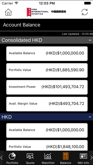 China International Securities Screenshot