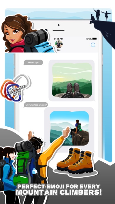 Screenshot #1 pour Mountain Climbing Gif Stickers