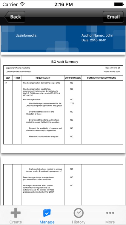 ISO 9001 - 14001 audit